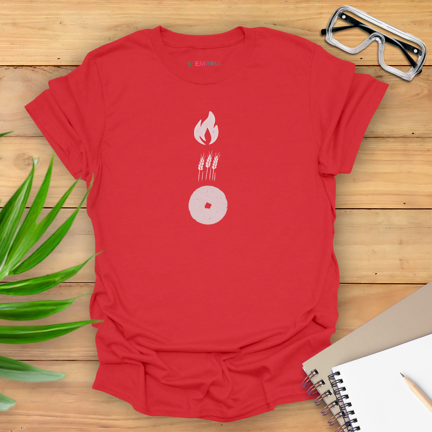 Foundations of Humanity: Fire, Farming, and the Wheel T-shirt