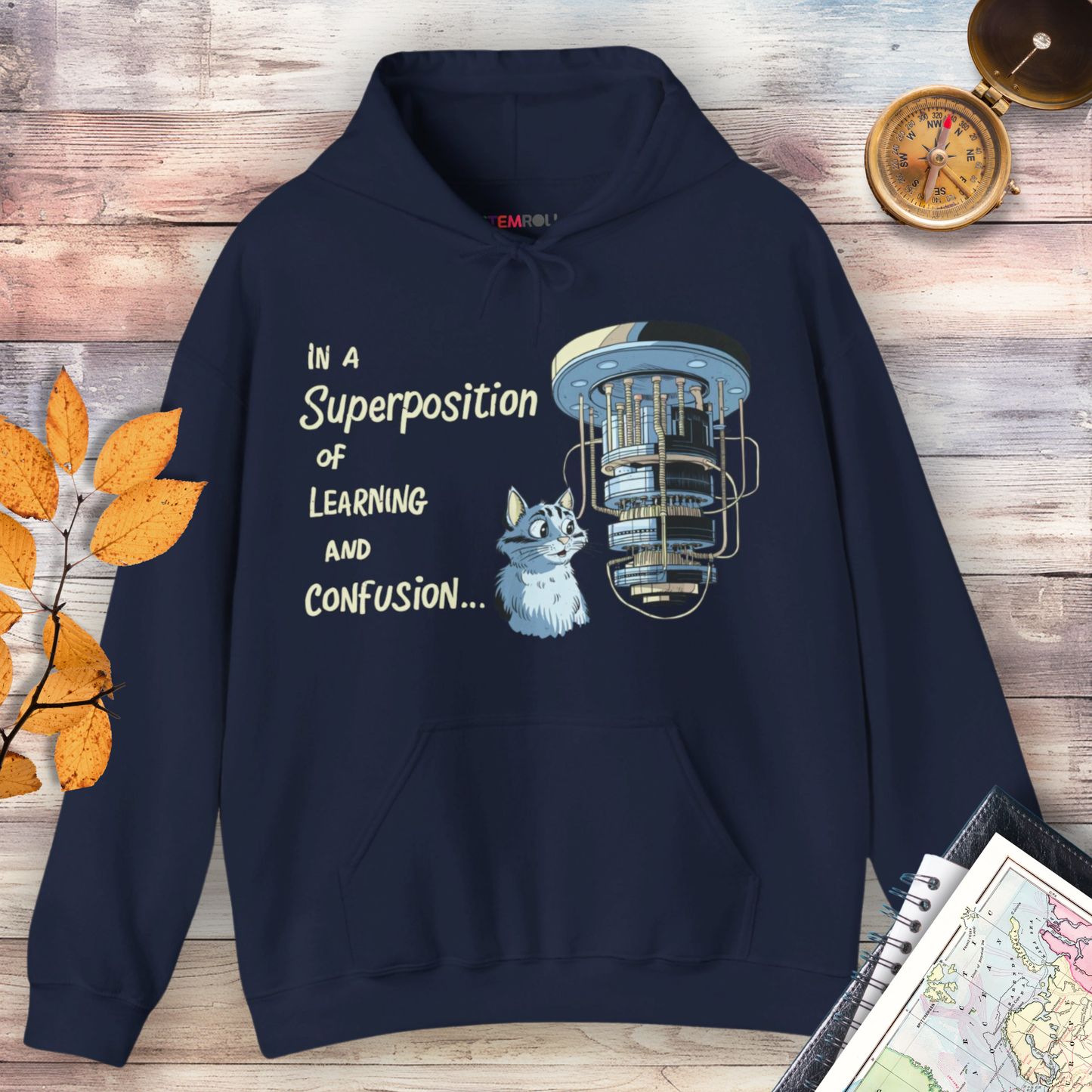 In a Superposition of Learning and Confusion Hoodie