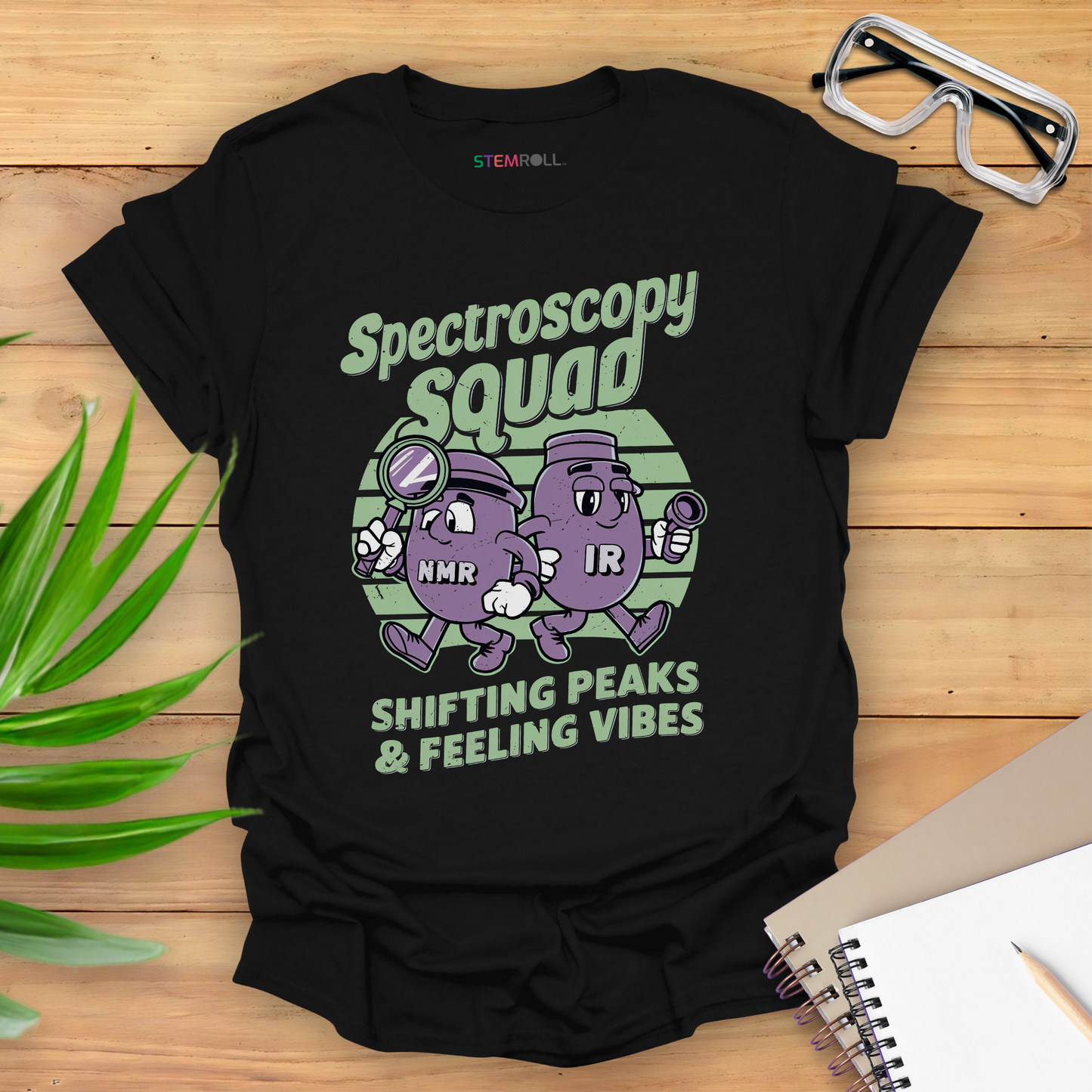 Spectroscopy Squad: Shifting Peaks & Feeling Vibes T-shirt