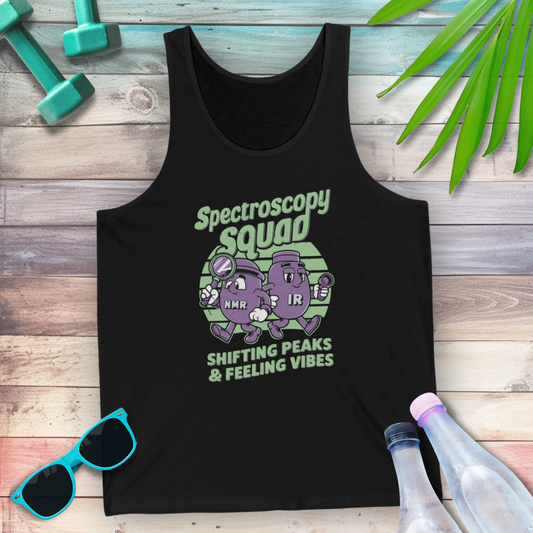 Spectroscopy Squad: Shifting Peaks & Feeling Vibes Tank Top