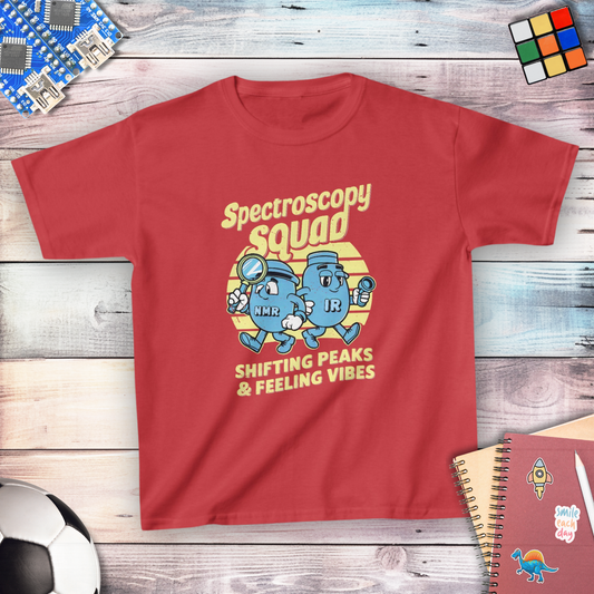 Spectroscopy Squad: Shifting Peaks & Feeling Vibes Youth T-shirt