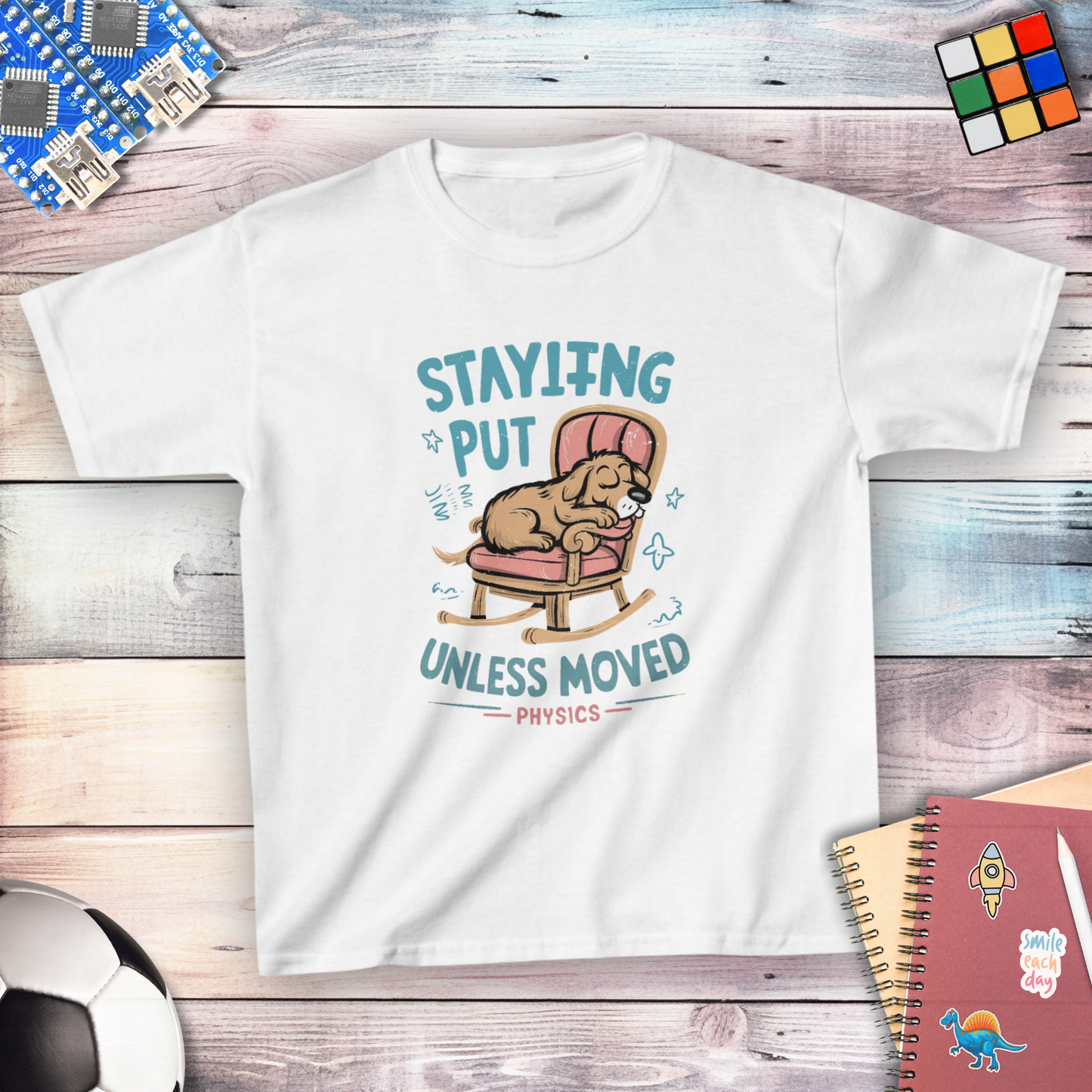 Staying Put Unless Moved Youth T-shirt (Dog Version)