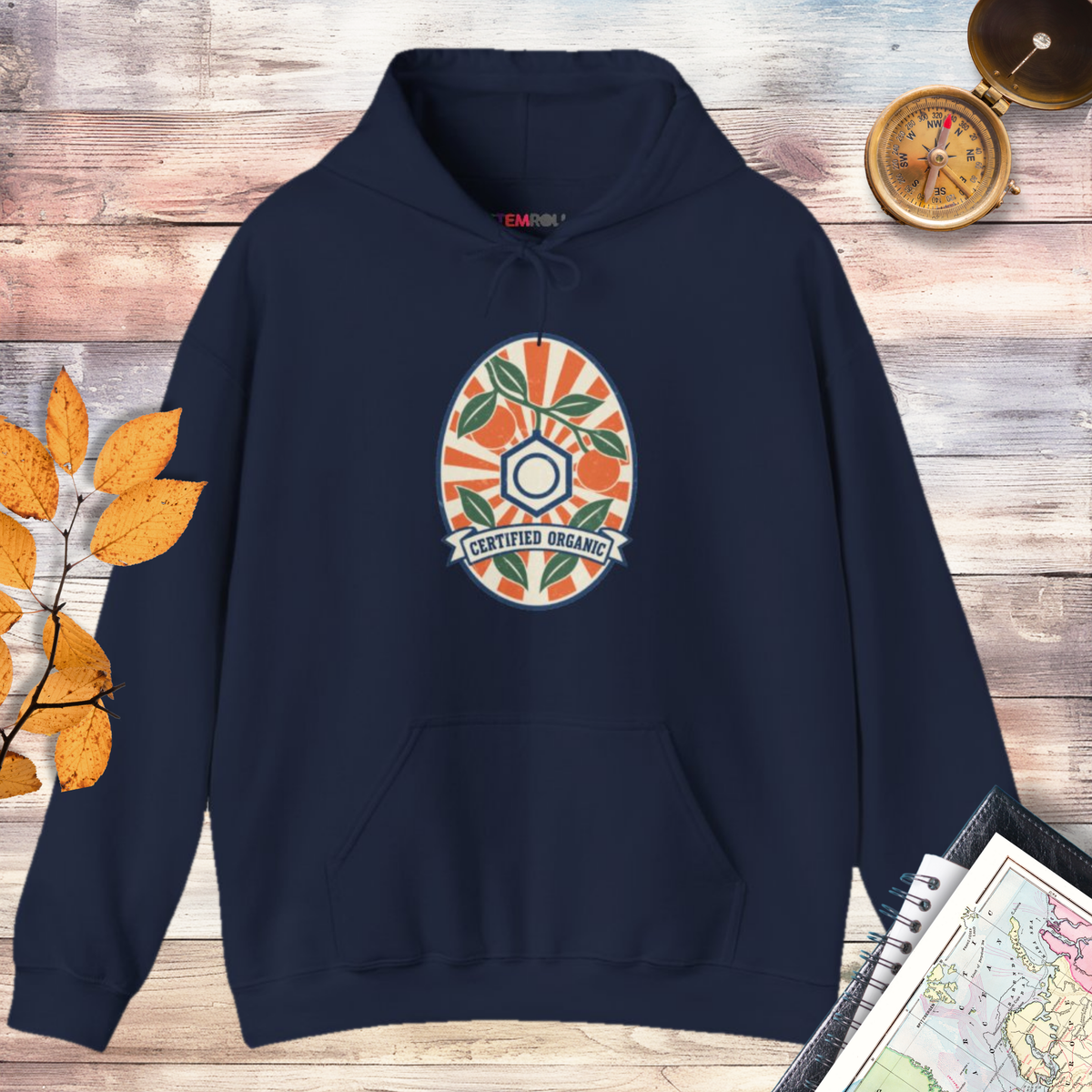 Certified Organic Chemistry Hoodie in Navy
