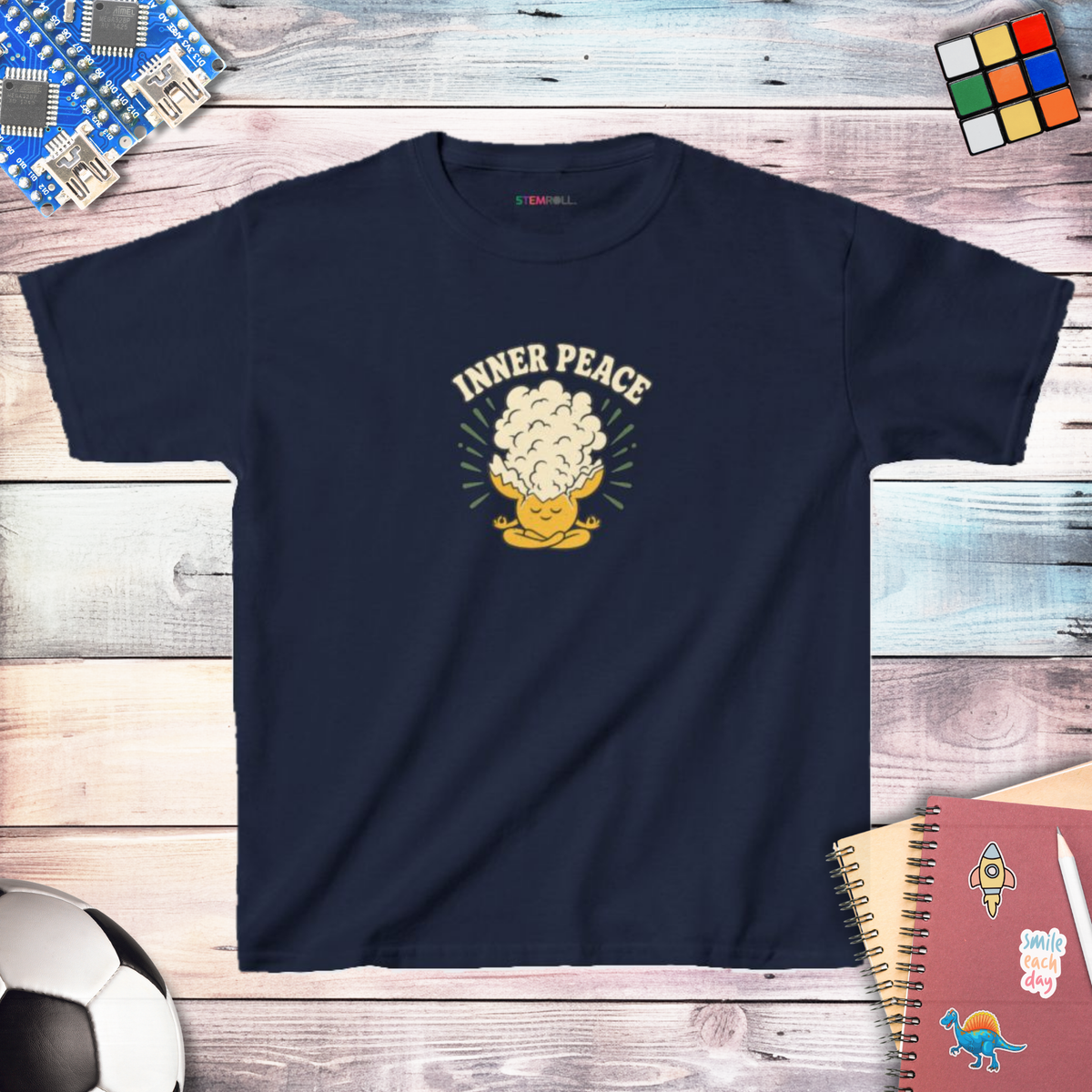 Inner Peace Youth T-shirt - Navy | Canva mockup