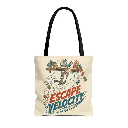 Escape Velocity Physics Cat Tote Bag