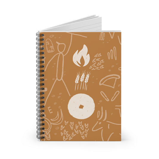 Foundations of Humanity: Fire, Farming, and the Wheel - Spiral Notebook