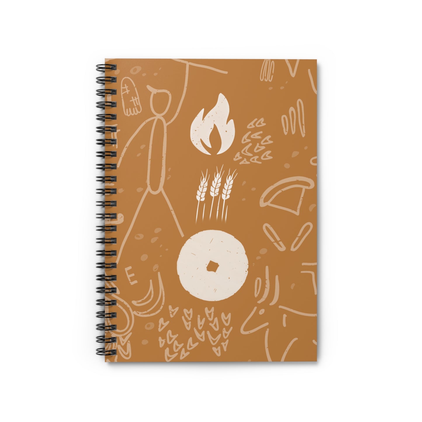 Foundations of Humanity: Fire, Farming, and the Wheel - Spiral Notebook