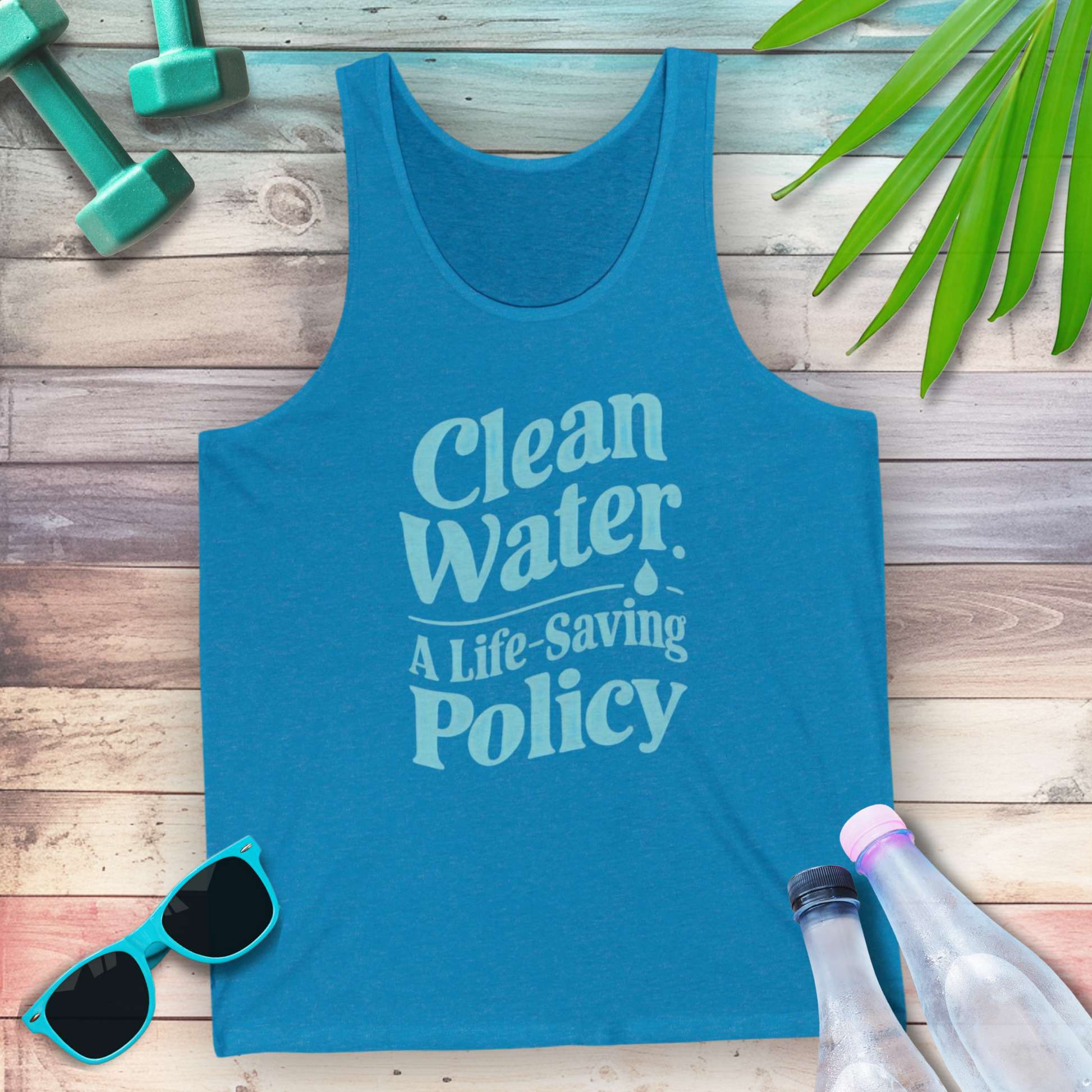 Clean Water life-saving policy tank top — STEMRoll environmental science apparel