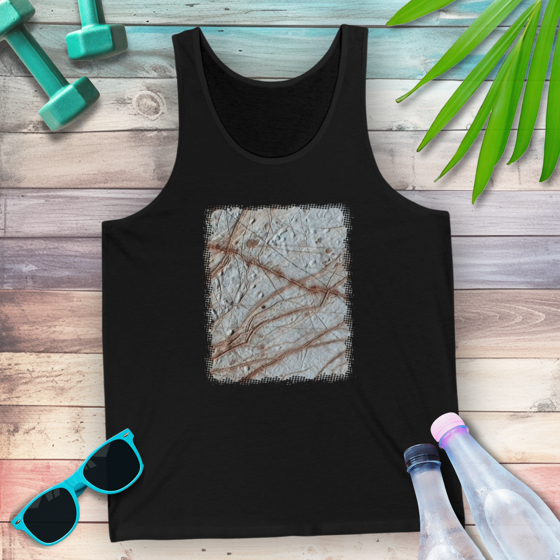 Cracking the code of Europa Jupiter moon tank top — STEMRoll astronomy science apparel