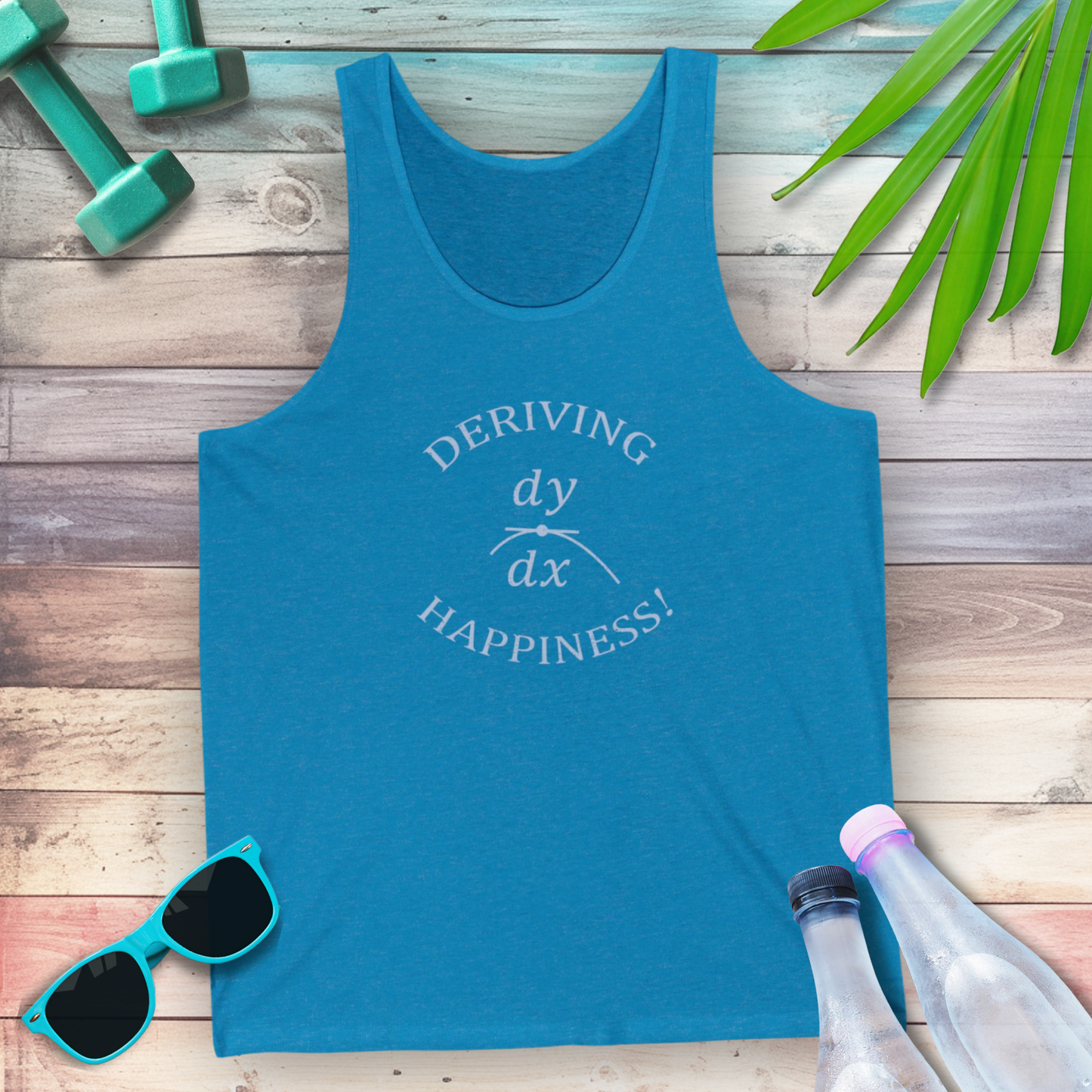 Deriving Happiness calculus math tank top — STEMRoll mathematics science apparel