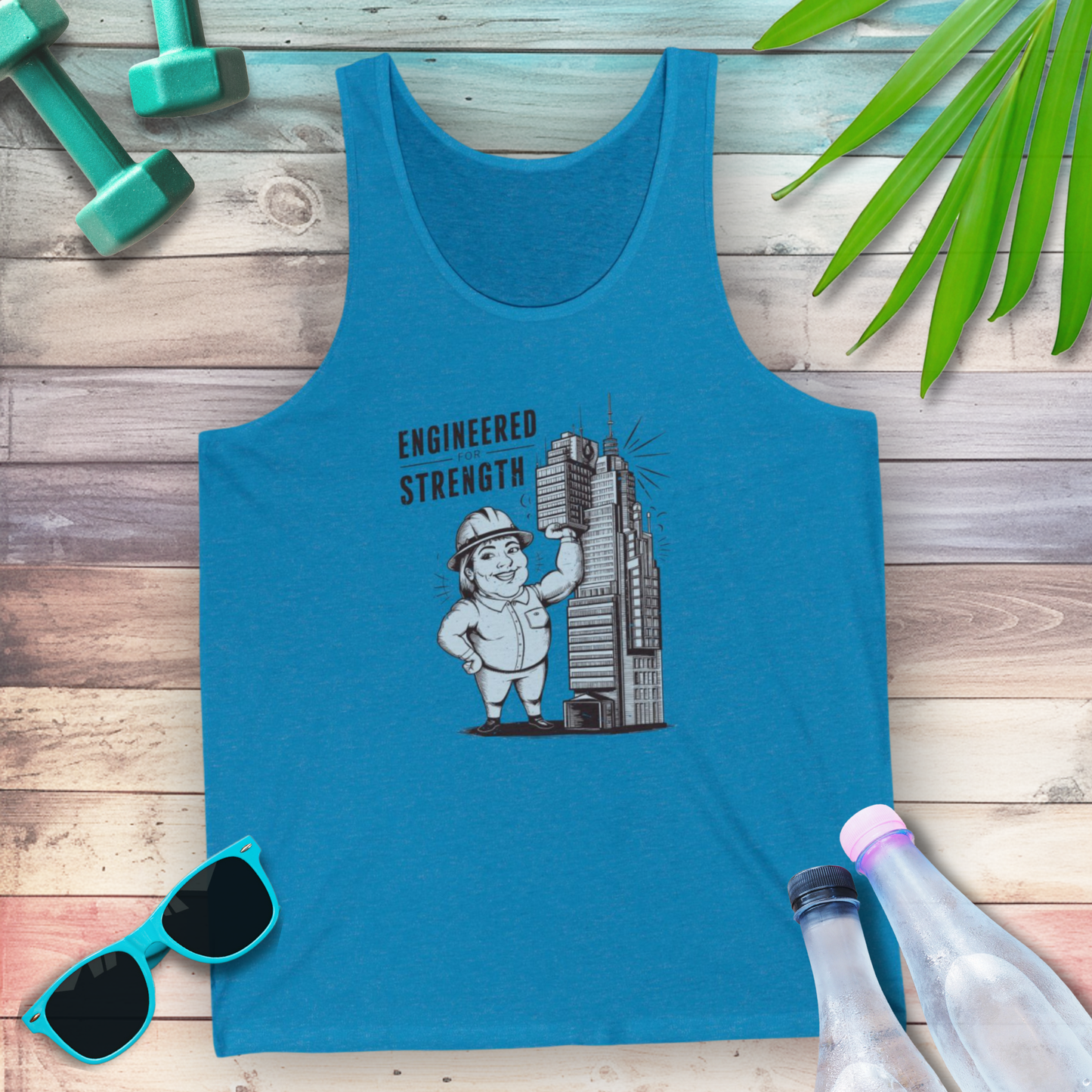 Engineered for Strength female version tank top — STEMRoll women in engineering science apparel