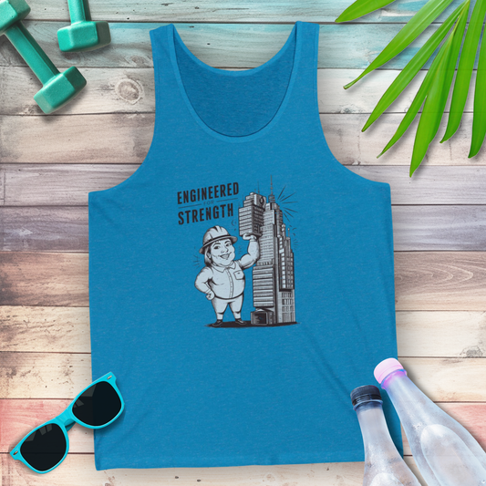 Engineered for Strength female version tank top — STEMRoll women in engineering science apparel