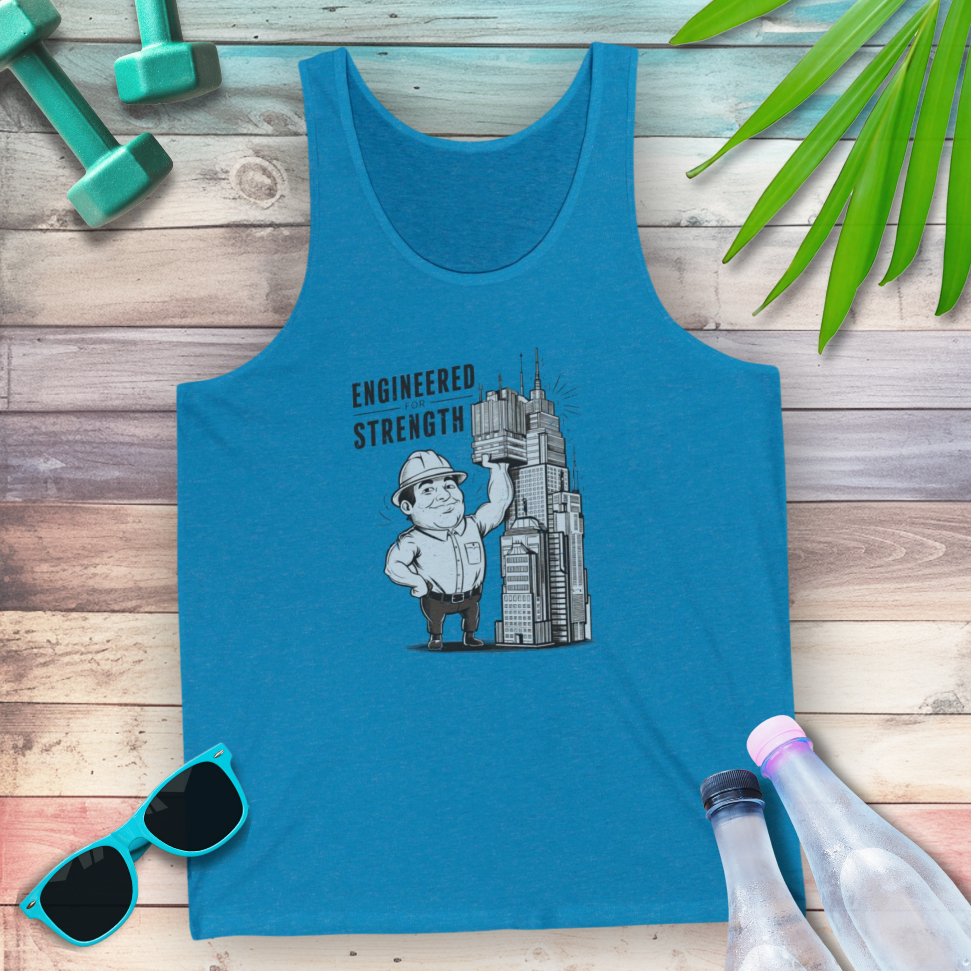 Engineered for Strength male version tank top — STEMRoll mechanical engineering science apparel