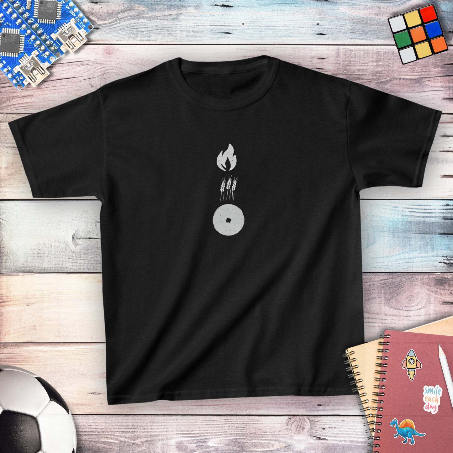 Foundations of Humanity: Fire, Farming, and the Wheel Youth T-shirt