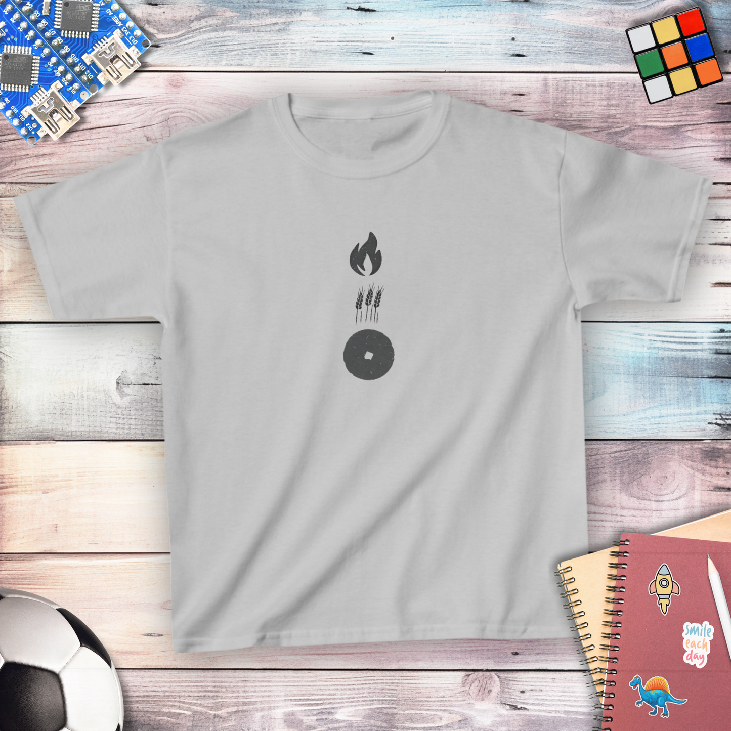Foundations of Humanity: Fire, Farming, and the Wheel Youth T-shirt
