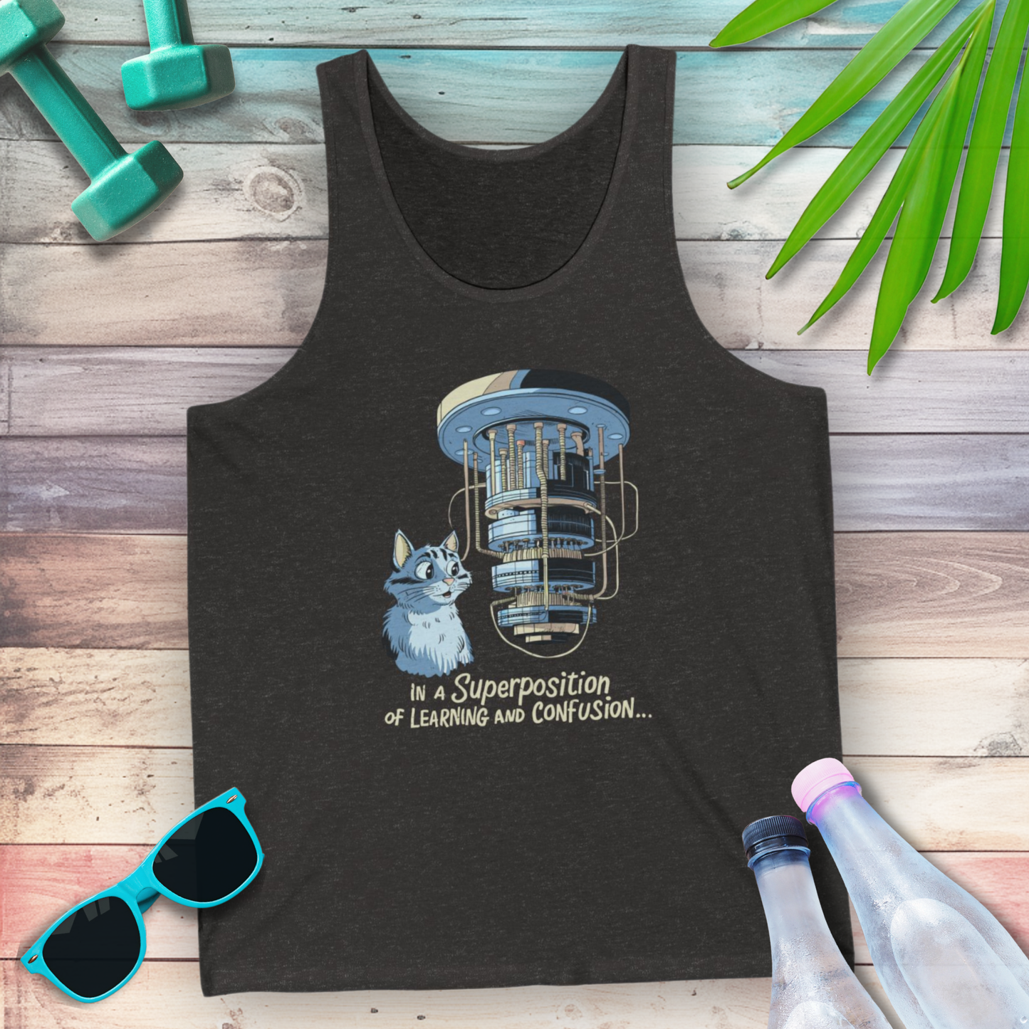 In a Superposition of Learning and Confusion Tank Top