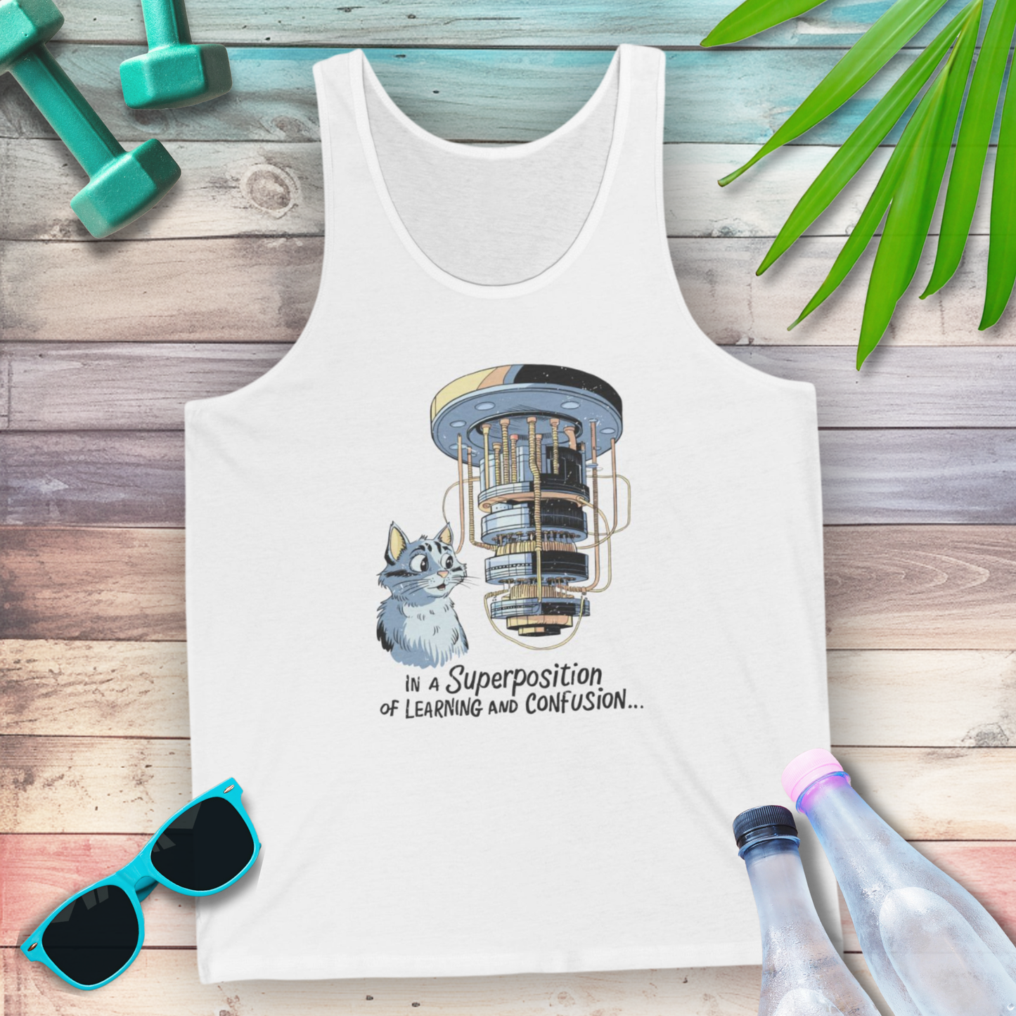 In a Superposition of Learning and Confusion Tank Top