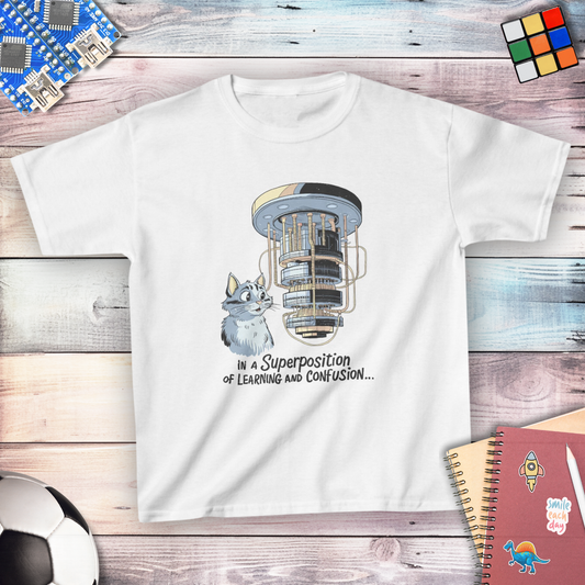 In a Superposition of Learning and Confusion Youth T-shirt