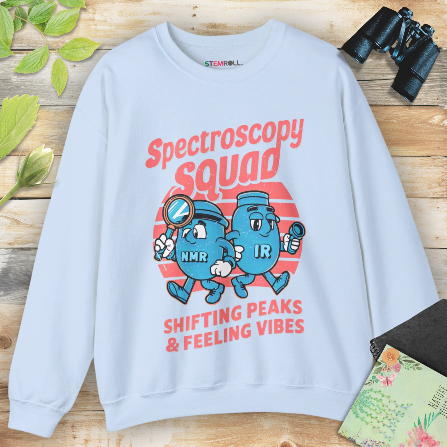 Spectroscopy Squad shifting peaks feeling vibes sweatshirt — STEMRoll chemistry science apparel