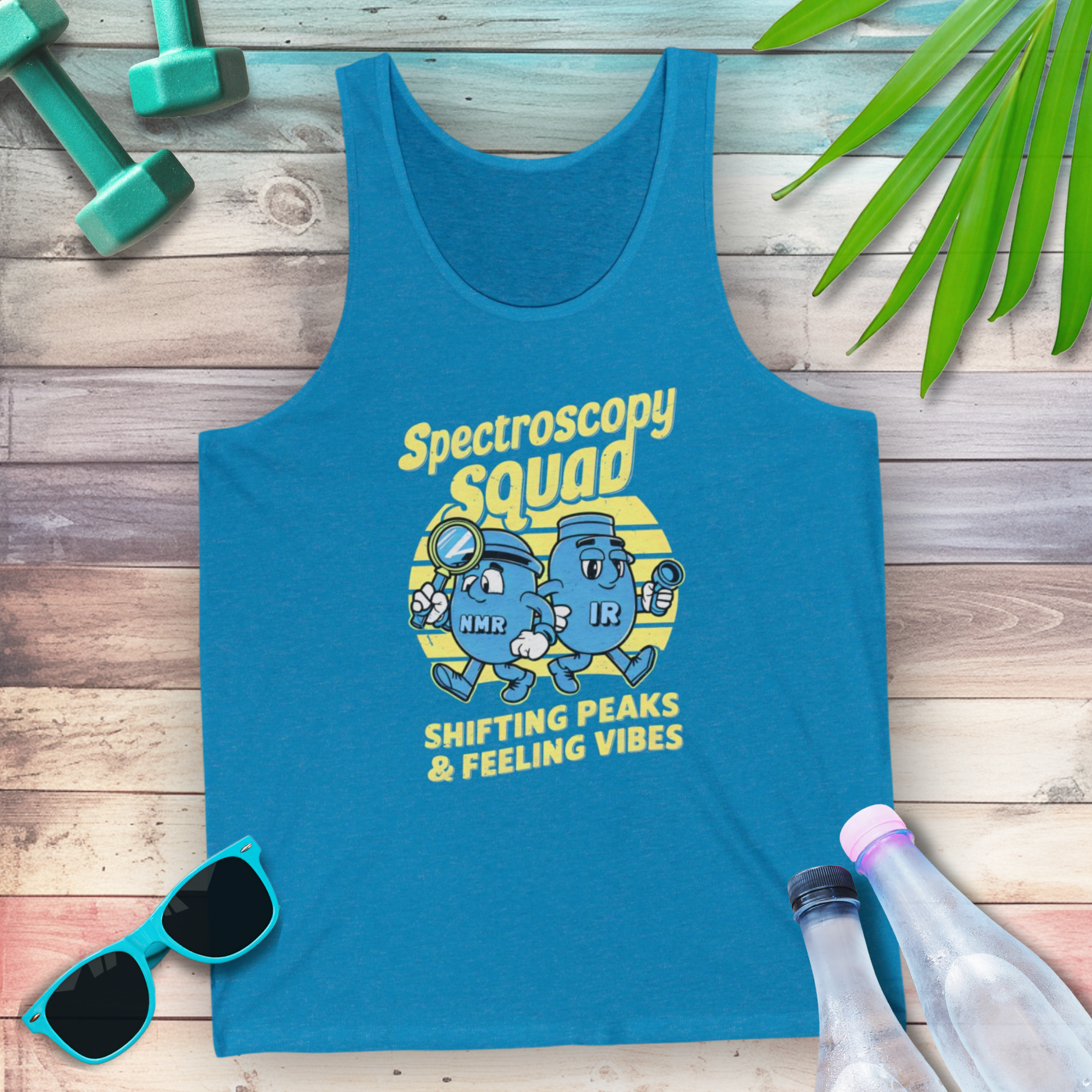 Spectroscopy Squad chemistry tank top — STEMRoll chemistry science apparel