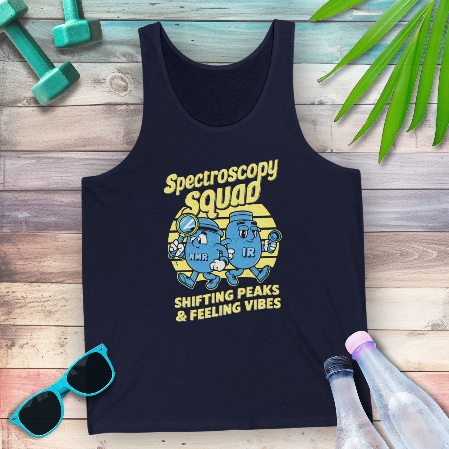 Spectroscopy Squad: Shifting Peaks & Feeling Vibes Tank Top
