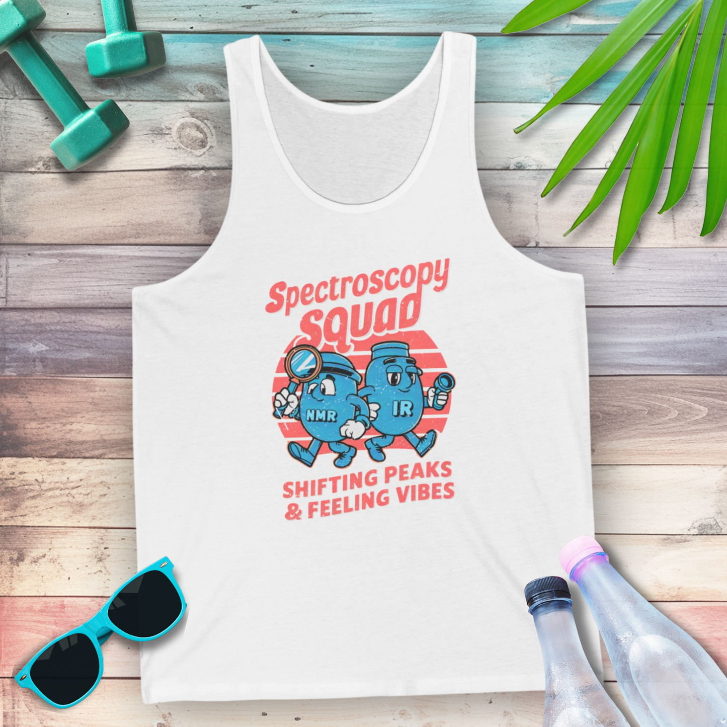 Spectroscopy Squad: Shifting Peaks & Feeling Vibes Tank Top