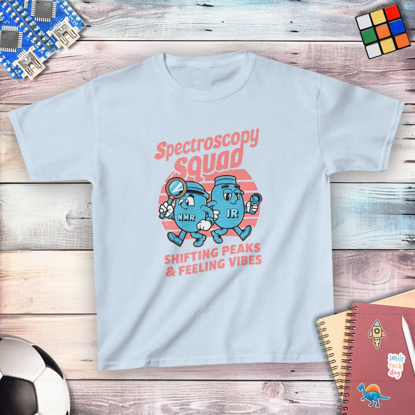 Spectroscopy Squad: Shifting Peaks & Feeling Vibes Youth T-shirt