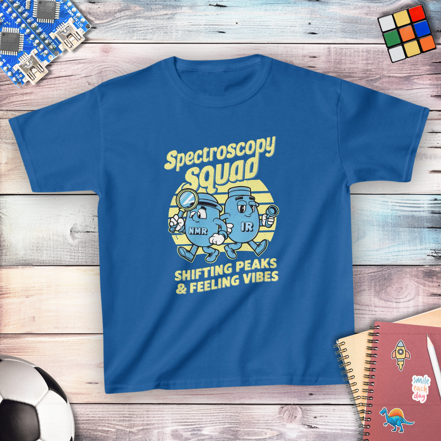 Spectroscopy Squad: Shifting Peaks & Feeling Vibes Youth T-shirt