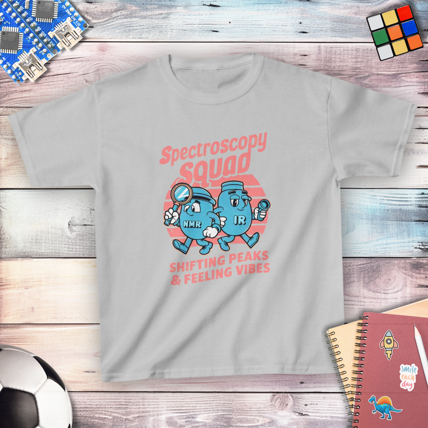 Spectroscopy Squad: Shifting Peaks & Feeling Vibes Youth T-shirt
