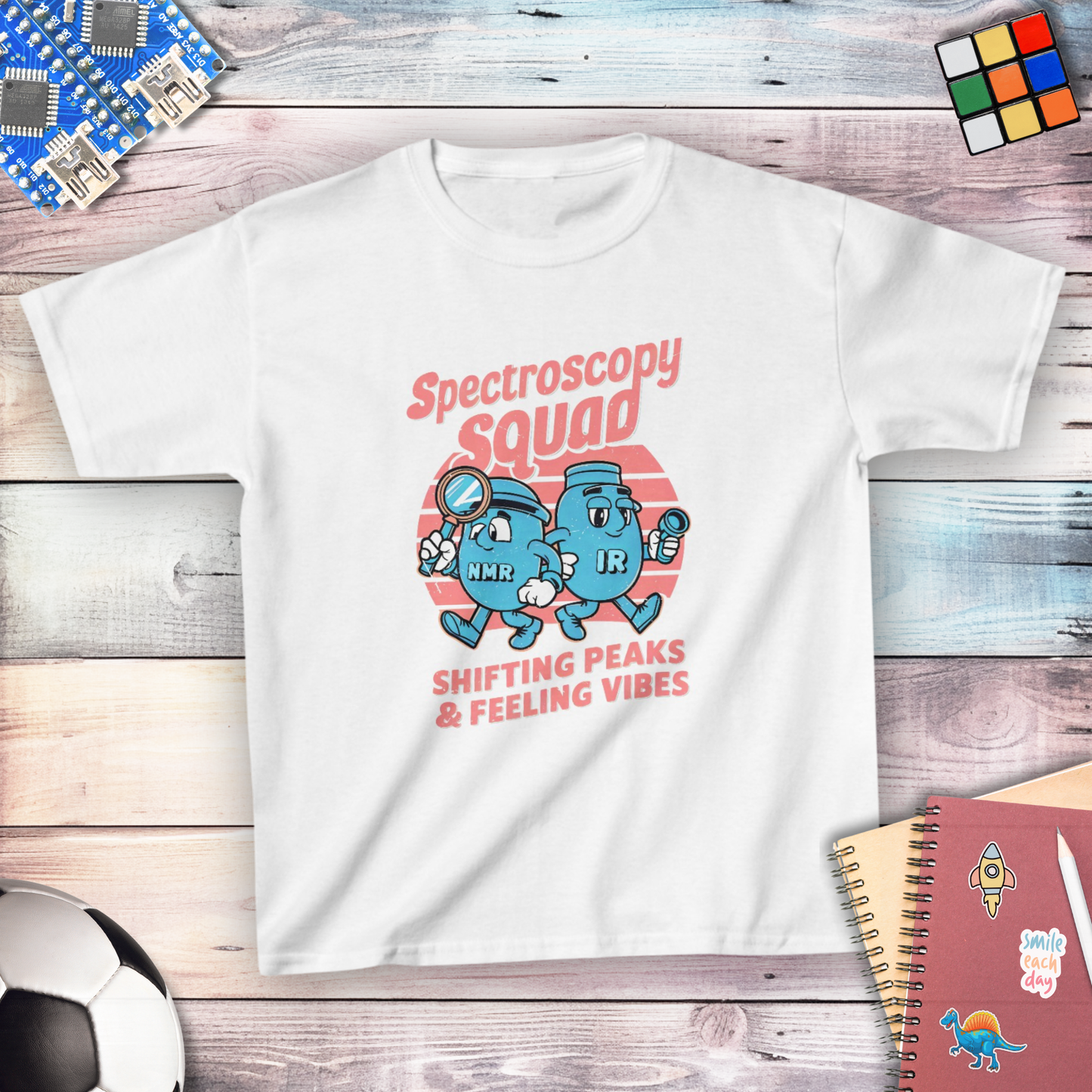 Spectroscopy Squad: Shifting Peaks & Feeling Vibes Youth T-shirt