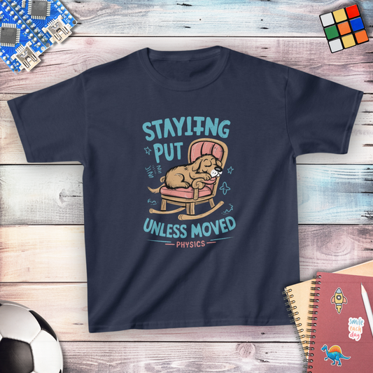 Staying Put Unless Moved Youth T-shirt (Dog Version)