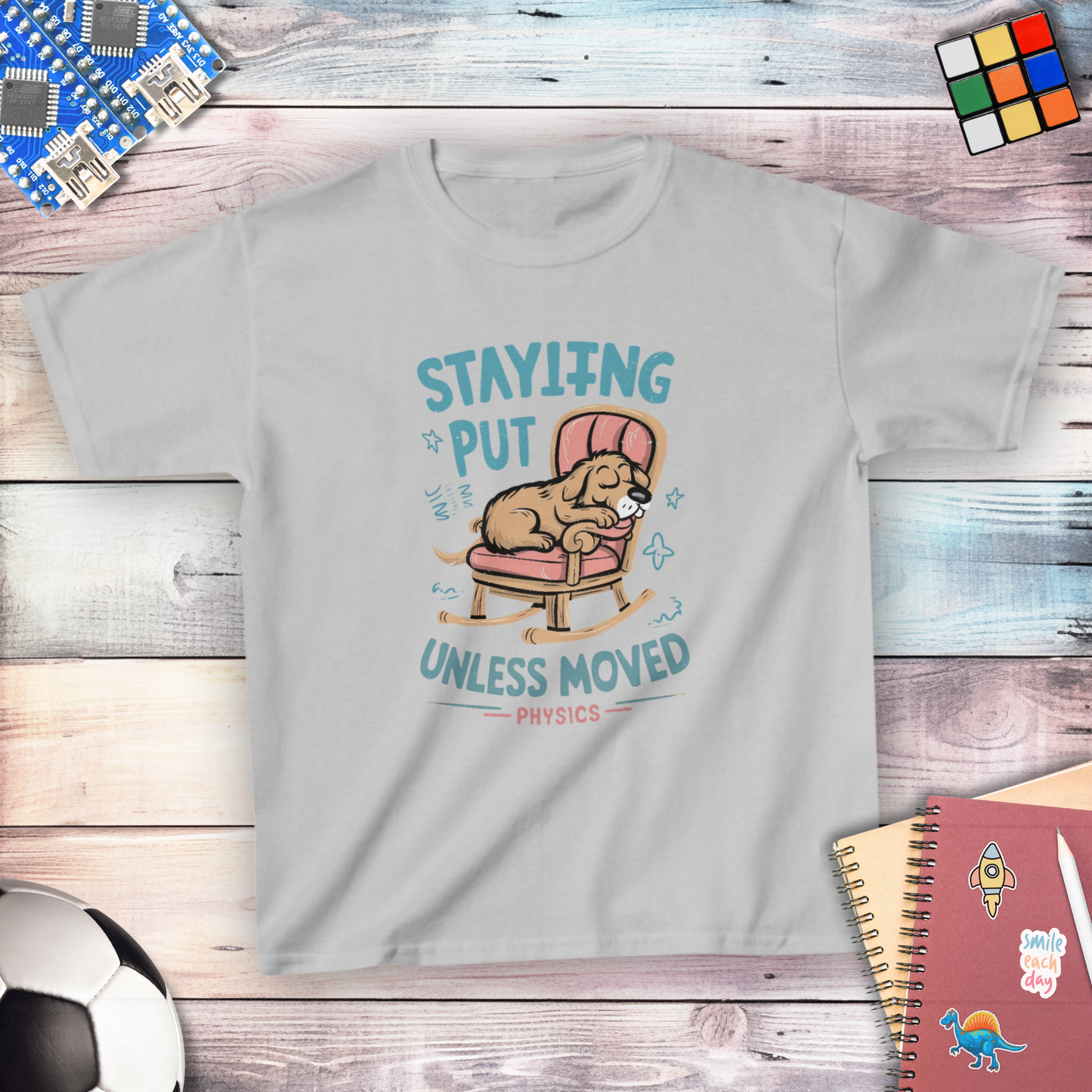 Staying Put Unless Moved Youth T-shirt (Dog Version)