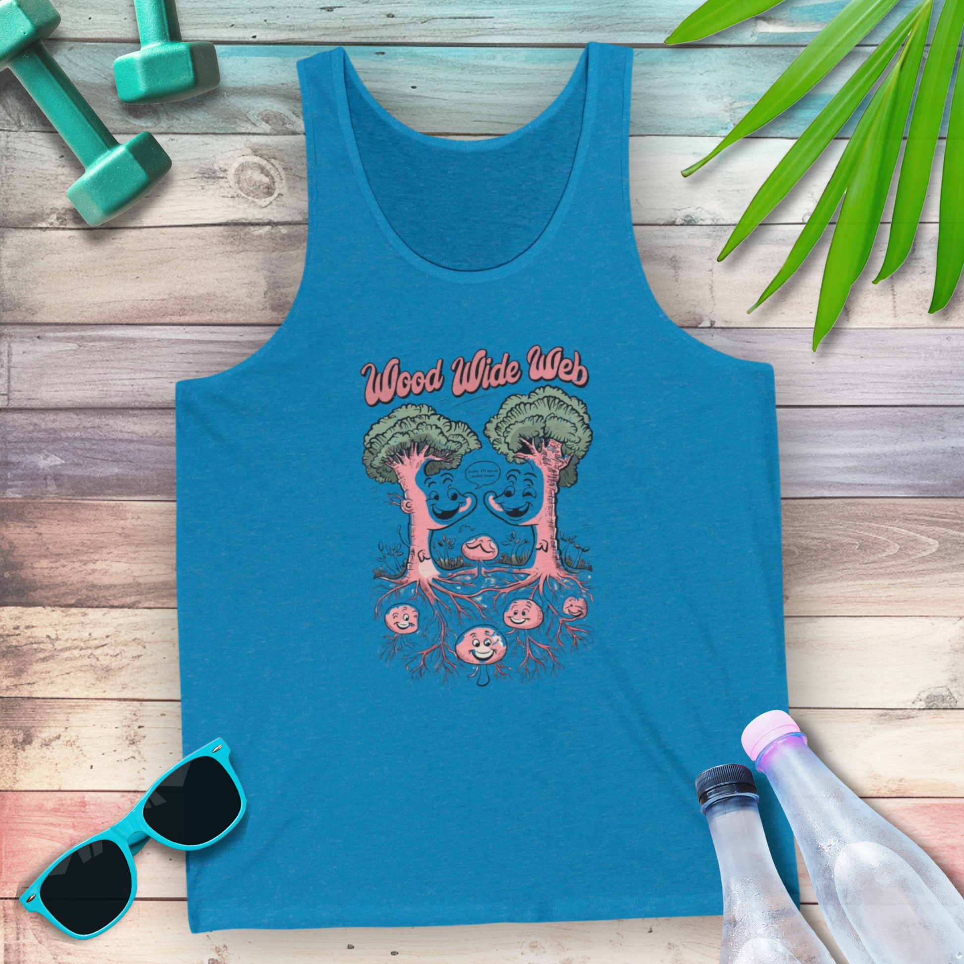 The Wood Wide Web nature's internet tank top — STEMRoll environmental biology science apparel
