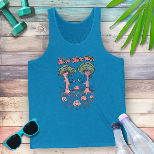 The Wood Wide Web nature's internet tank top — STEMRoll environmental biology science apparel