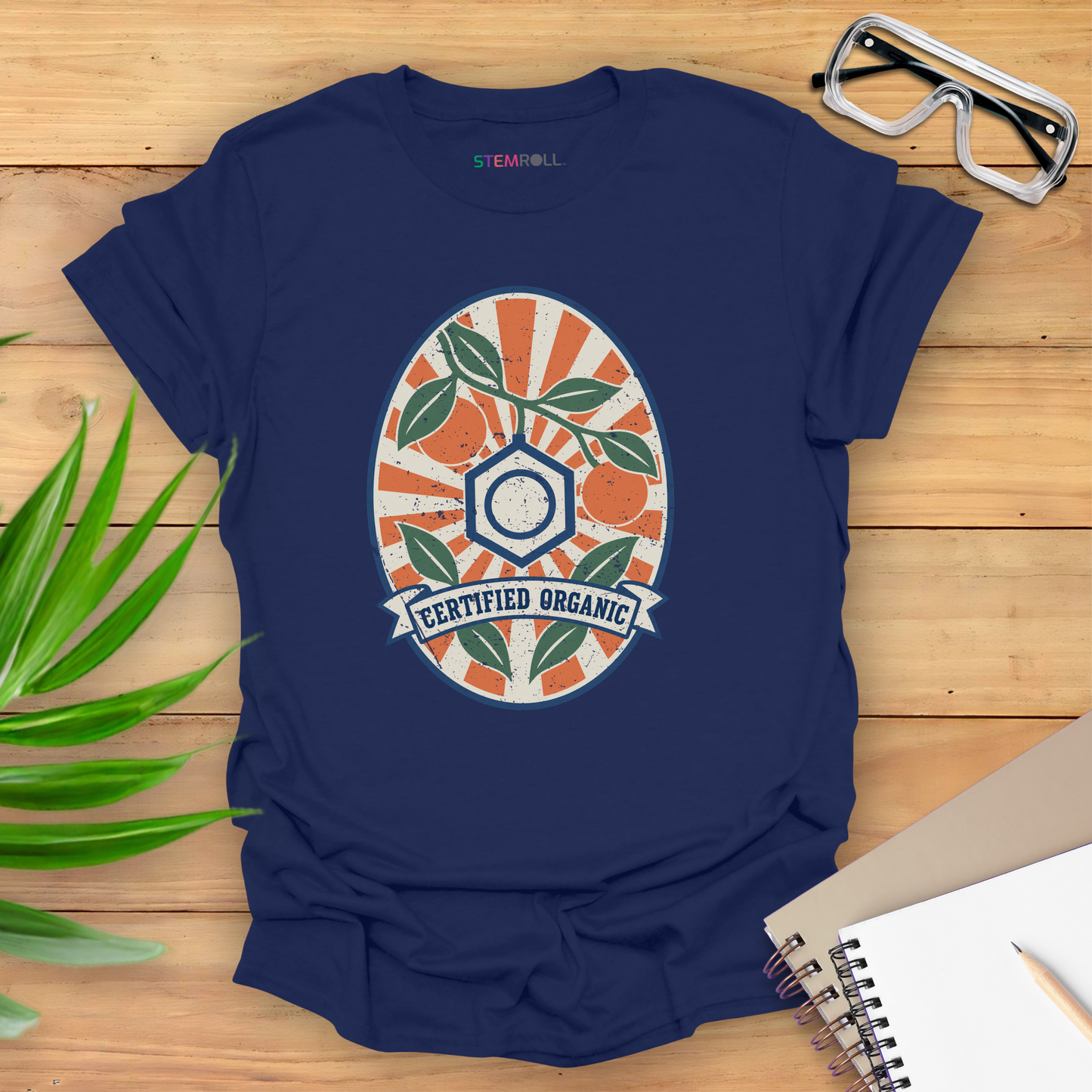 Certified Organic Chemistry T-shirt in Navy