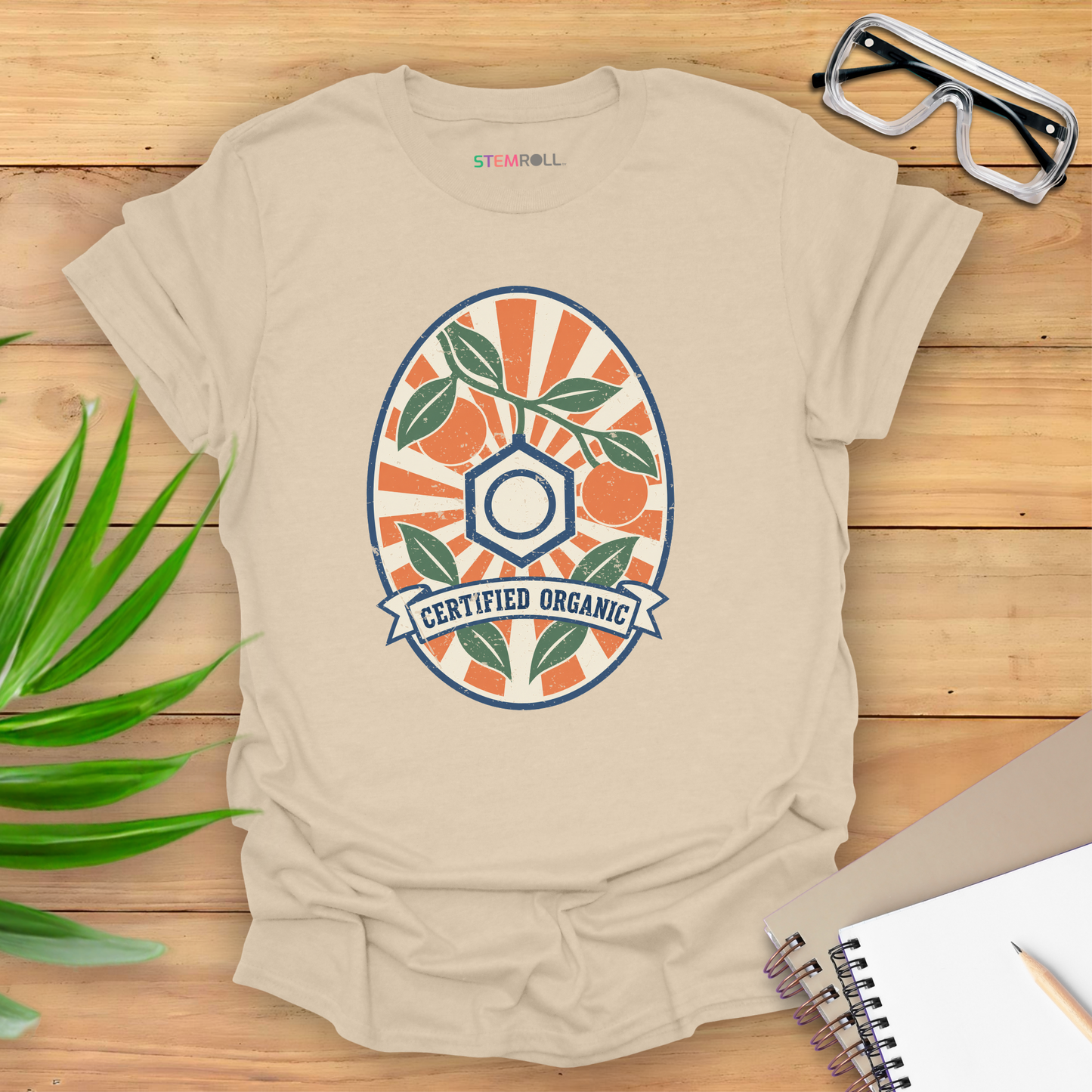 Certified Organic Chemistry T-shirt in Sand