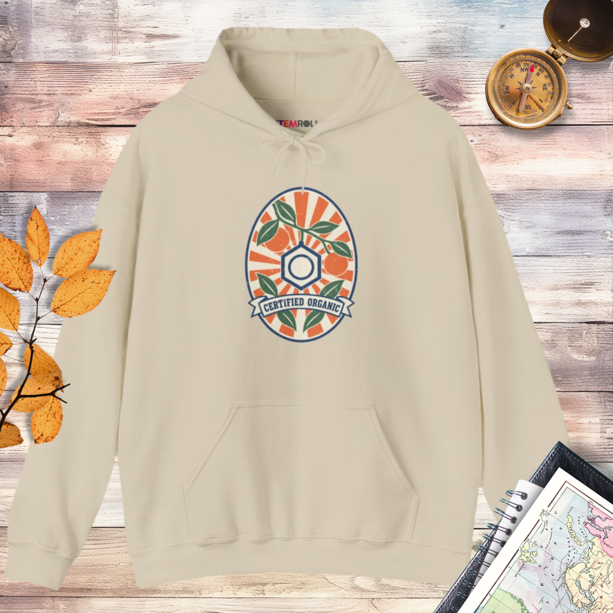 Certified Organic Chemistry Hoodie in Sand
