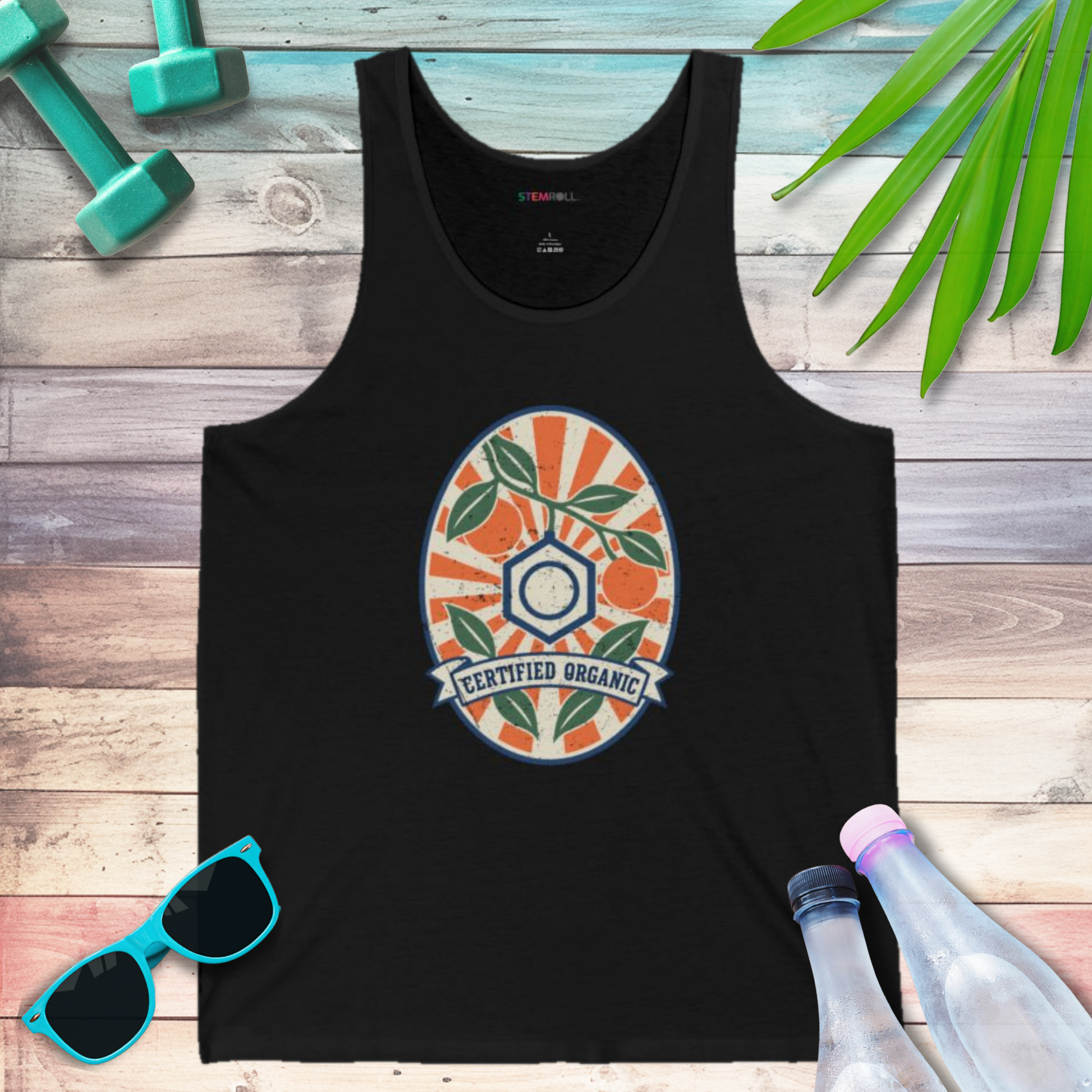 Certified Organic Chemistry Tank Top in Black
