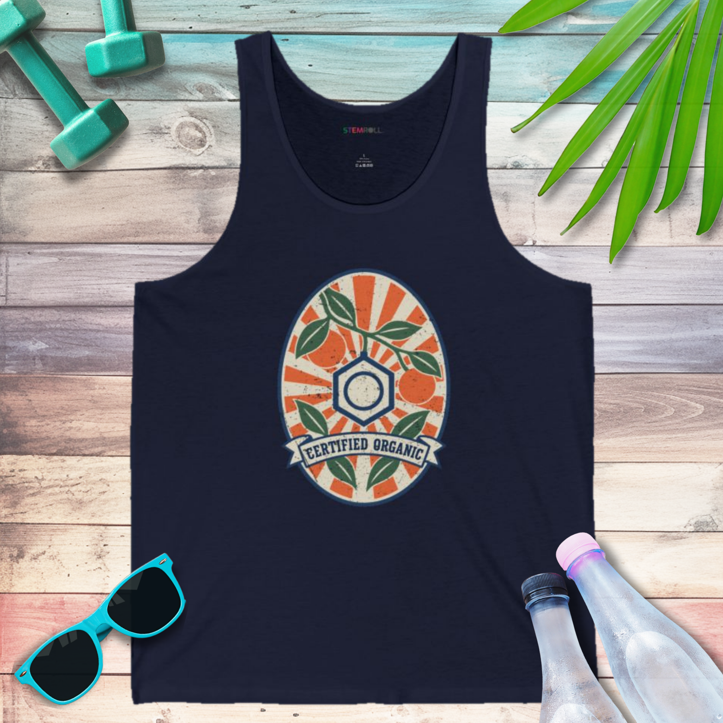 Certified Organic Chemistry Tank Top in Navy
