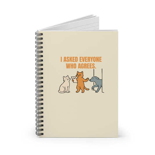I Asked Everyone Who Agrees - Spiral Notebook - One Size - front - Printify gallery 2