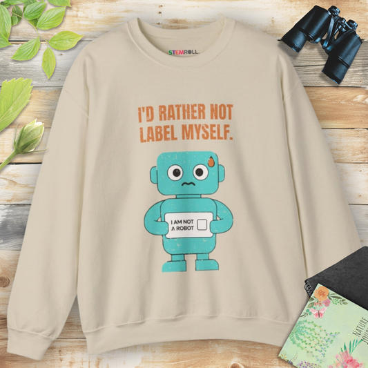I'd Rather Not Label Myself - Sweatshirt - Sand - native Canva scene