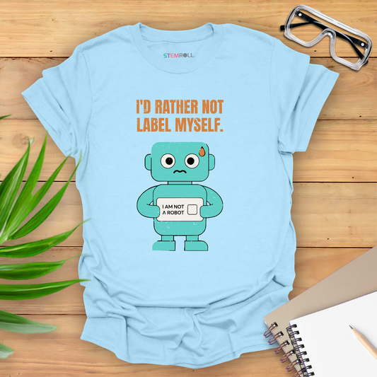 I'd Rather Not Label Myself - T-shirt - Light Blue - native Canva scene