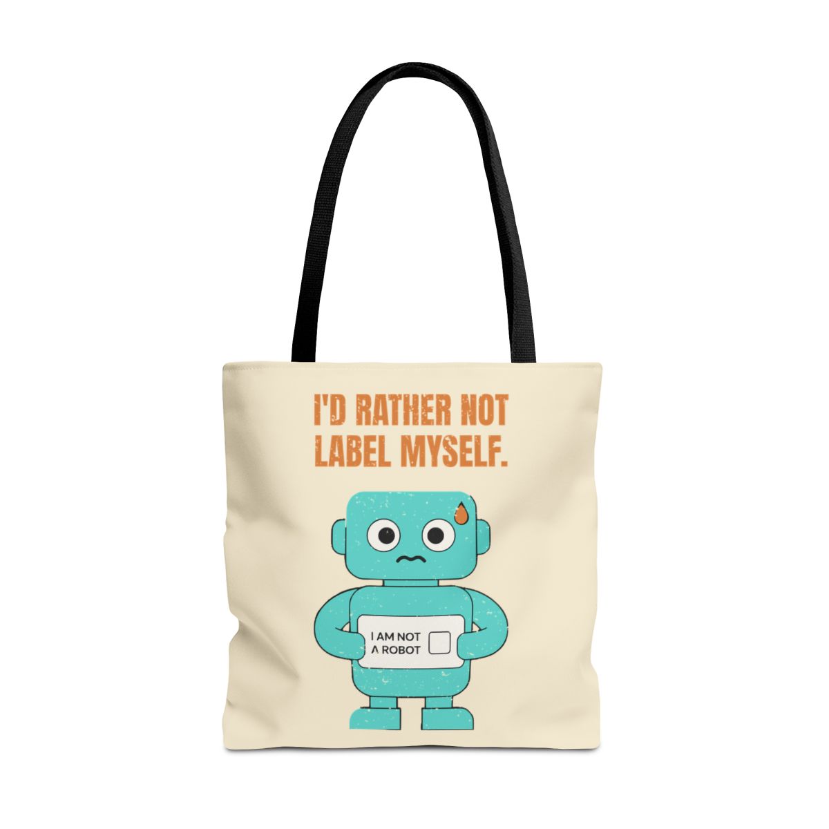 I'd Rather Not Label Myself - Tote Bag - 18" × 18'' / Black - other - Printify gallery 3