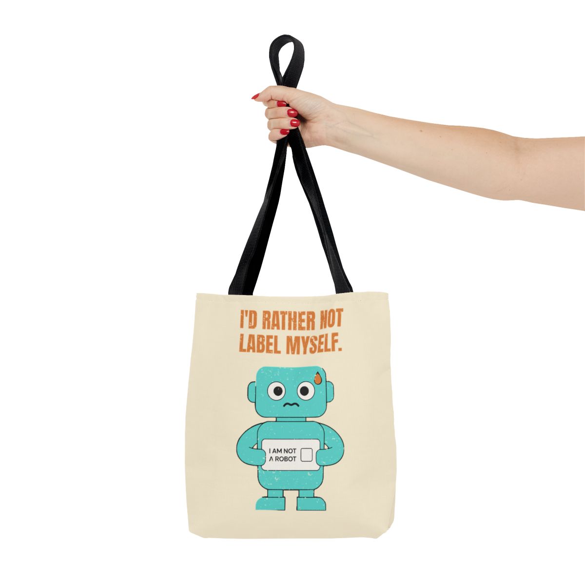 I'd Rather Not Label Myself - Tote Bag - 13" × 13'' / Black - other - Printify gallery 12