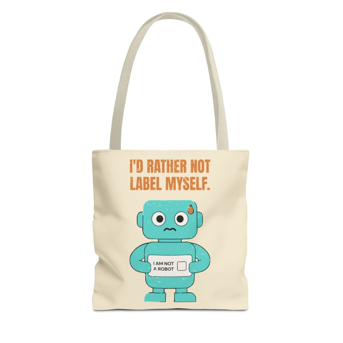 I'd Rather Not Label Myself - Tote Bag - 13" × 13'' / Beige - other - Printify gallery 4