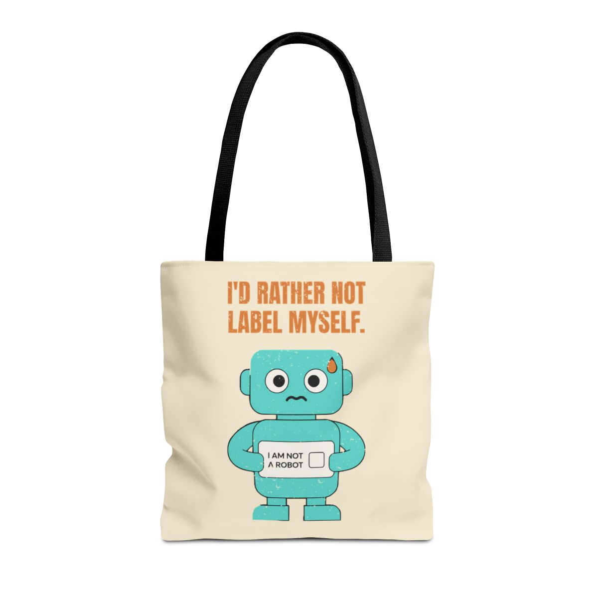 I'd Rather Not Label Myself - Tote Bag - 16" × 16'' / Black - other - Printify gallery 2