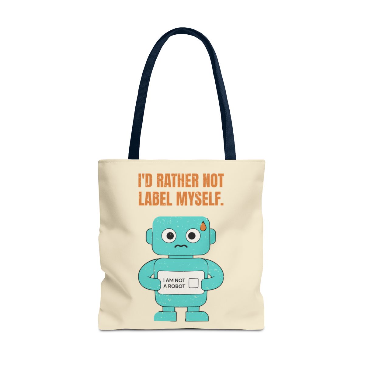 I'd Rather Not Label Myself - Tote Bag - 18" × 18'' / Navy - other - Printify gallery 9