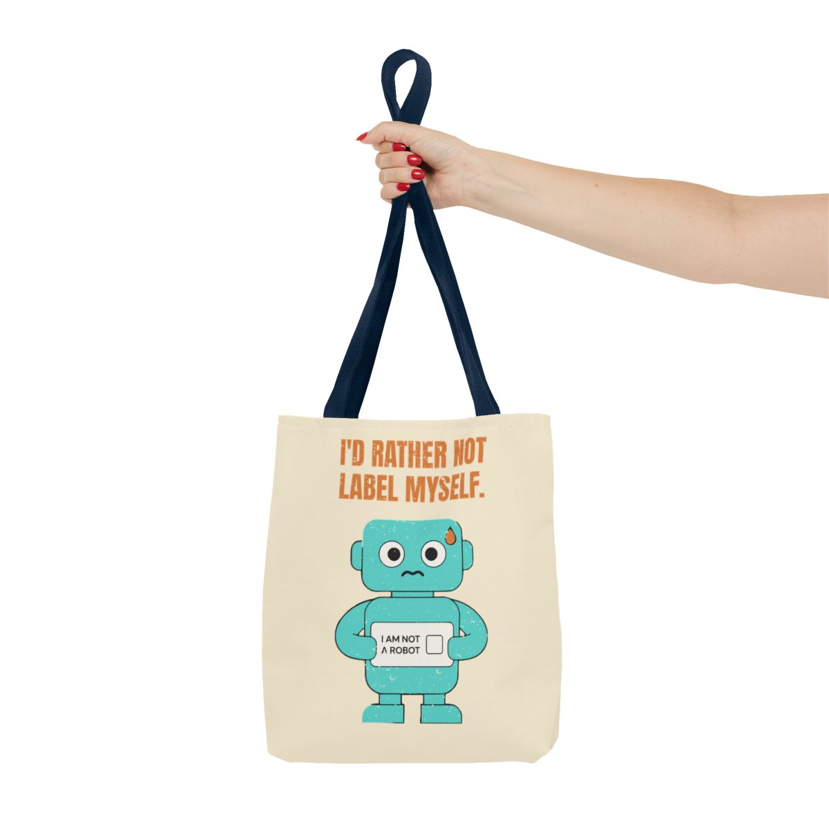 I'd Rather Not Label Myself - Tote Bag - 13" × 13'' / Navy - other - Printify gallery 30