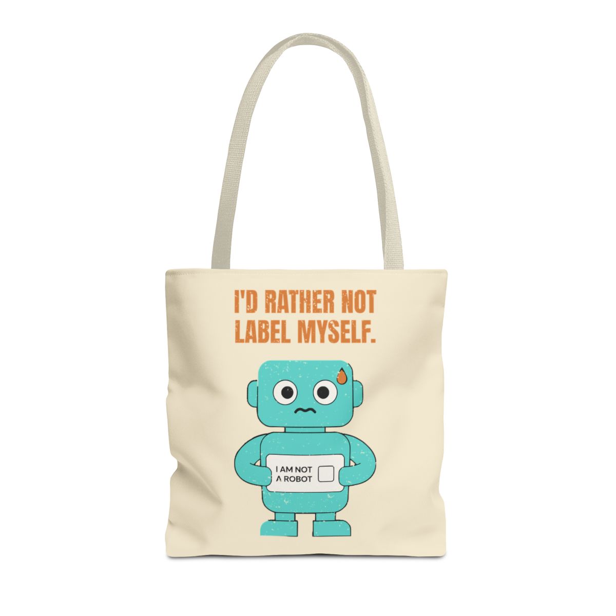 I'd Rather Not Label Myself - Tote Bag - 16" × 16'' / Beige - other - Printify gallery 5
