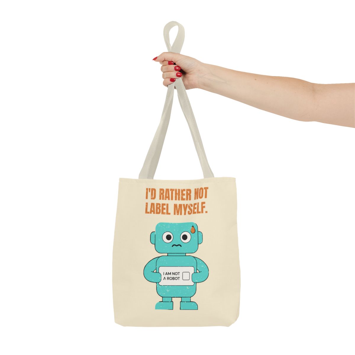 I'd Rather Not Label Myself - Tote Bag - 13" × 13'' / Beige - other - Printify gallery 21